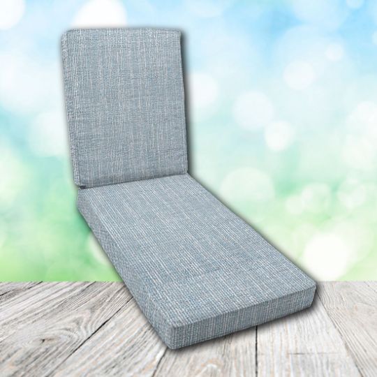 Boxed Chaise Lounge Cushion in Sunbrella Fabric by Cascadia Outdoor Cushions