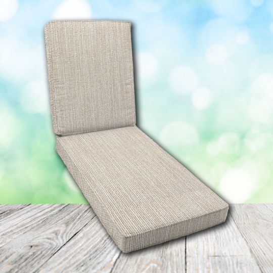 Boxed Chaise Lounge Cushion in Sunbrella Fabric by Cascadia Outdoor Cushions