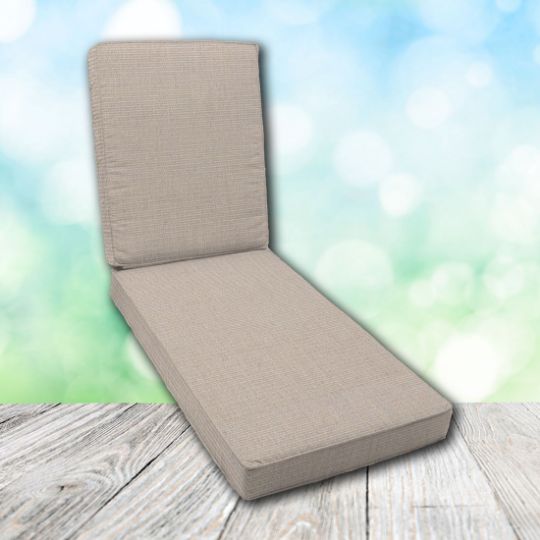 Boxed Chaise Lounge Cushion in Sunbrella Fabric by Cascadia Outdoor Cushions