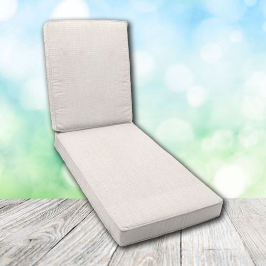 Boxed Chaise Lounge Cushion in Sunbrella Fabric by Cascadia Outdoor Cushions