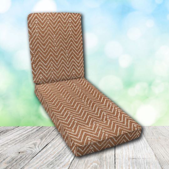 Boxed Chaise Lounge Cushion in Sunbrella Fabric by Cascadia Outdoor Cushions