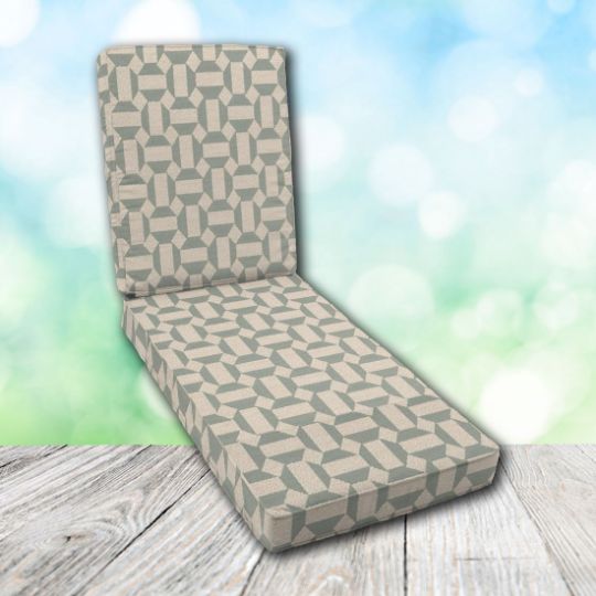 Boxed Chaise Lounge Cushion in Sunbrella Fabric by Cascadia Outdoor Cushions