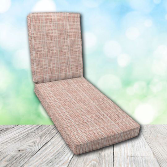 Boxed Chaise Lounge Cushion in Sunbrella Fabric by Cascadia Outdoor Cushions