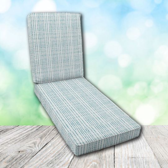 Boxed Chaise Lounge Cushion in Sunbrella Fabric by Cascadia Outdoor Cushions