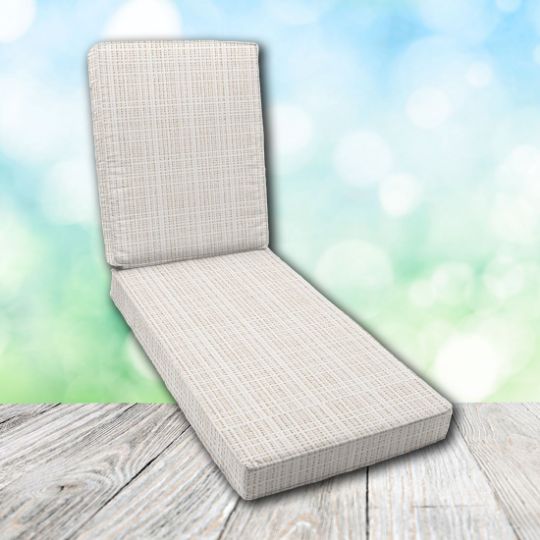 Boxed Chaise Lounge Cushion in Sunbrella Fabric by Cascadia Outdoor Cushions