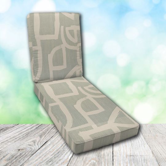 Boxed Chaise Lounge Cushion in Sunbrella Fabric by Cascadia Outdoor Cushions
