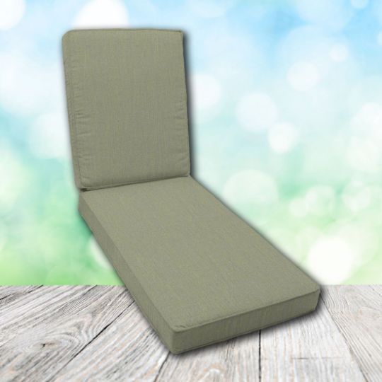 Boxed Chaise Lounge Cushion in Sunbrella Fabric by Cascadia Outdoor Cushions