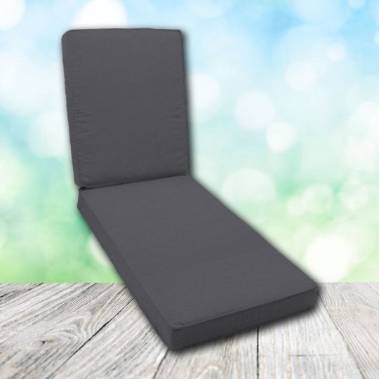 Boxed Chaise Lounge Cushion in Sunbrella Fabric by Cascadia Outdoor Cushions