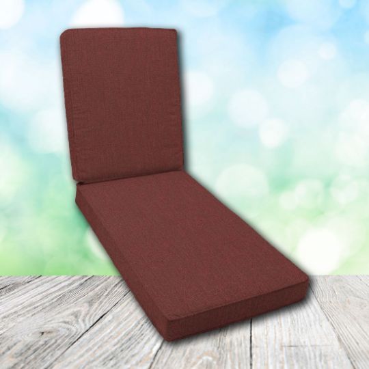 Boxed Chaise Lounge Cushion in Sunbrella Fabric by Cascadia Outdoor Cushions