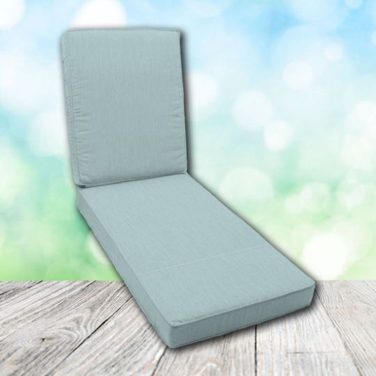 Boxed Chaise Lounge Cushion in Sunbrella Fabric by Cascadia Outdoor Cushions