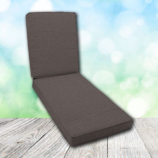 Boxed Chaise Lounge Cushion in Sunbrella Fabric by Cascadia Outdoor Cushions
