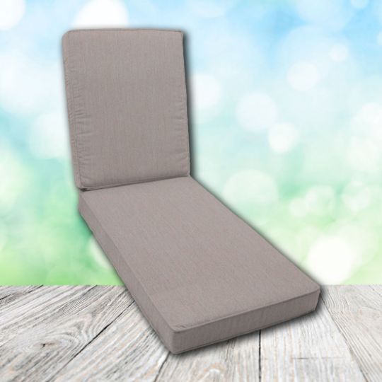 Boxed Chaise Lounge Cushion in Sunbrella Fabric by Cascadia Outdoor Cushions