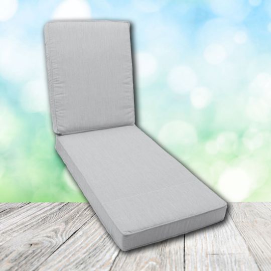Boxed Chaise Lounge Cushion in Sunbrella Fabric by Cascadia Outdoor Cushions