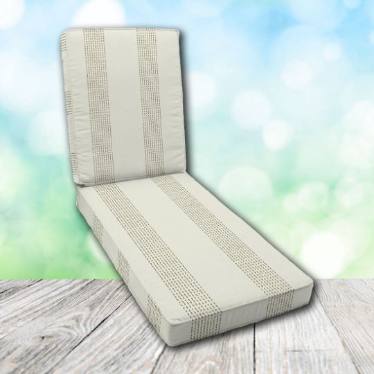 Boxed Chaise Lounge Cushion in Sunbrella Fabric by Cascadia Outdoor Cushions