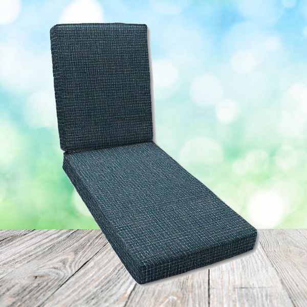 Boxed Chaise Lounge Cushion in Sunbrella Fabric by Cascadia Outdoor Cushions