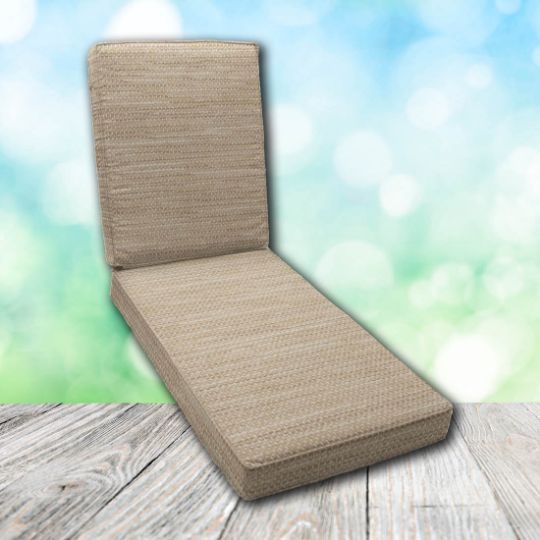 Boxed Chaise Lounge Cushion in Sunbrella Fabric by Cascadia Outdoor Cushions