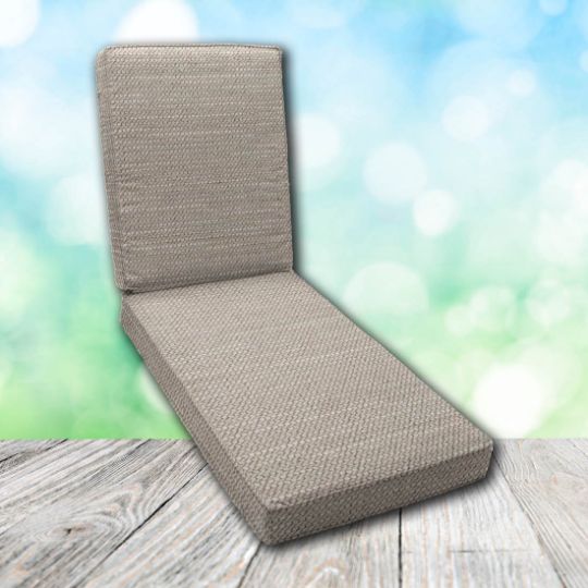 Boxed Chaise Lounge Cushion in Sunbrella Fabric by Cascadia Outdoor Cushions