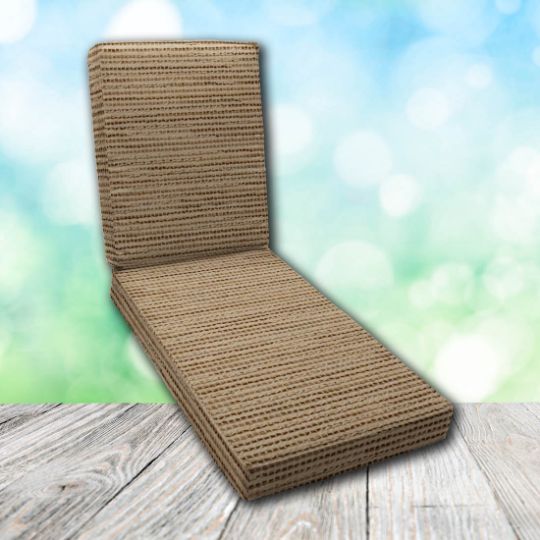Boxed Chaise Lounge Cushion in Sunbrella Fabric by Cascadia Outdoor Cushions