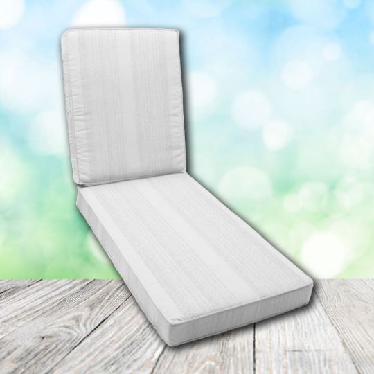 Boxed Chaise Lounge Cushion in Sunbrella Fabric by Cascadia Outdoor Cushions