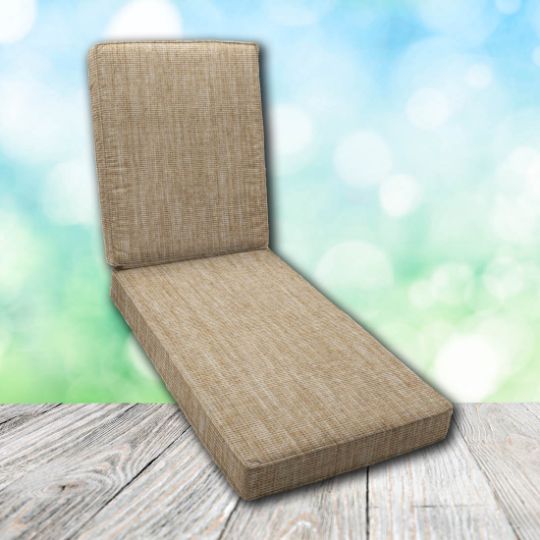 Boxed Chaise Lounge Cushion in Sunbrella Fabric by Cascadia Outdoor Cushions