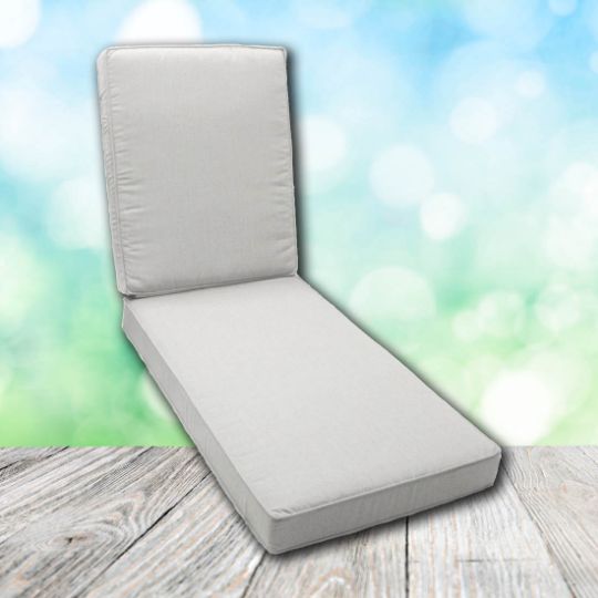 Boxed Chaise Lounge Cushion in Sunbrella Fabric by Cascadia Outdoor Cushions