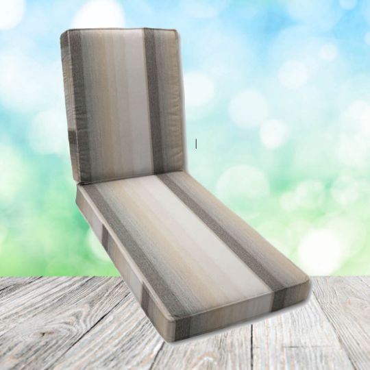 Boxed Chaise Lounge Cushion in Sunbrella Fabric by Cascadia Outdoor Cushions