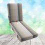 Boxed Chaise Lounge Cushion in Sunbrella Fabric by Cascadia Outdoor Cushions