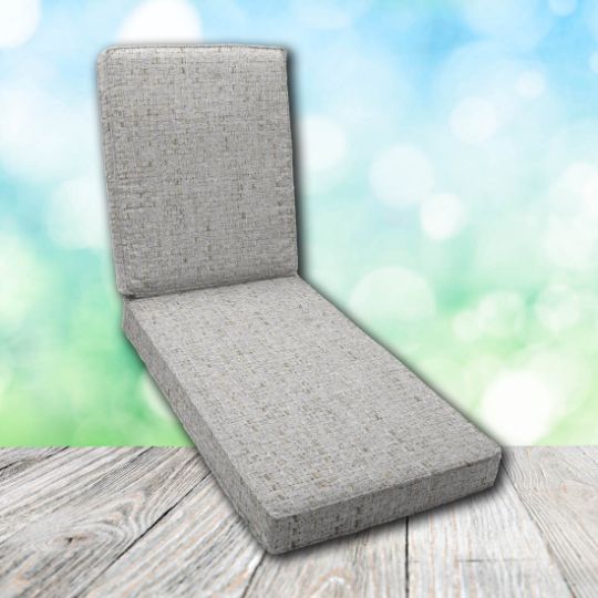 Boxed Chaise Lounge Cushion in Sunbrella Fabric by Cascadia Outdoor Cushions