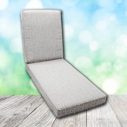 Boxed Chaise Lounge Cushion in Sunbrella Fabric by Cascadia Outdoor Cushions