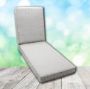 Boxed Chaise Lounge Cushion in Sunbrella Fabric by Cascadia Outdoor Cushions