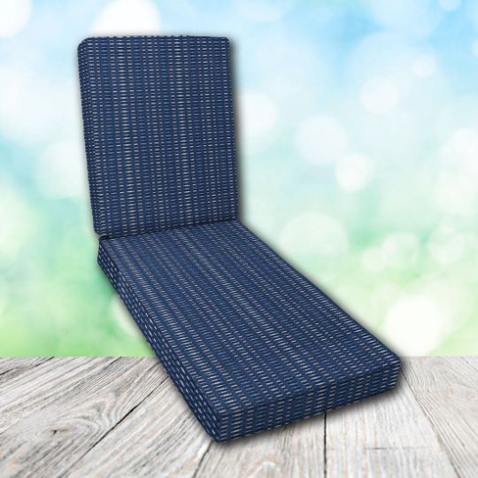Boxed Chaise Lounge Cushion in Sunbrella Fabric by Cascadia Outdoor Cushions