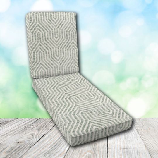 Boxed Chaise Lounge Cushion in Sunbrella Fabric by Cascadia Outdoor Cushions