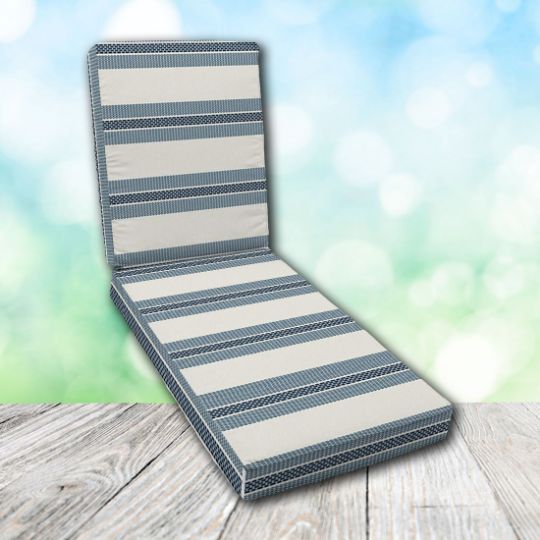 Boxed Chaise Lounge Cushion in Sunbrella Fabric by Cascadia Outdoor Cushions