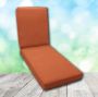 Boxed Chaise Lounge Cushion in Sunbrella Fabric by Cascadia Outdoor Cushions