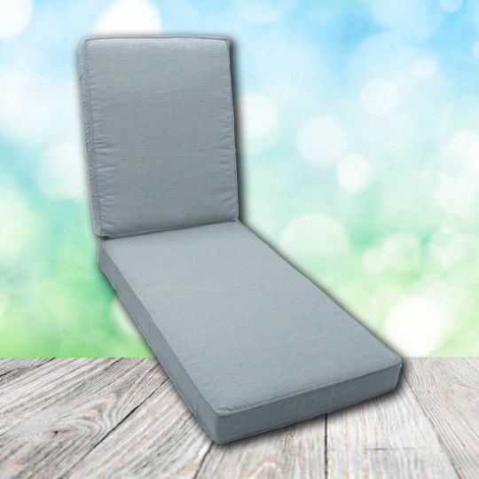 Boxed Chaise Lounge Cushion in Sunbrella Fabric by Cascadia Outdoor Cushions