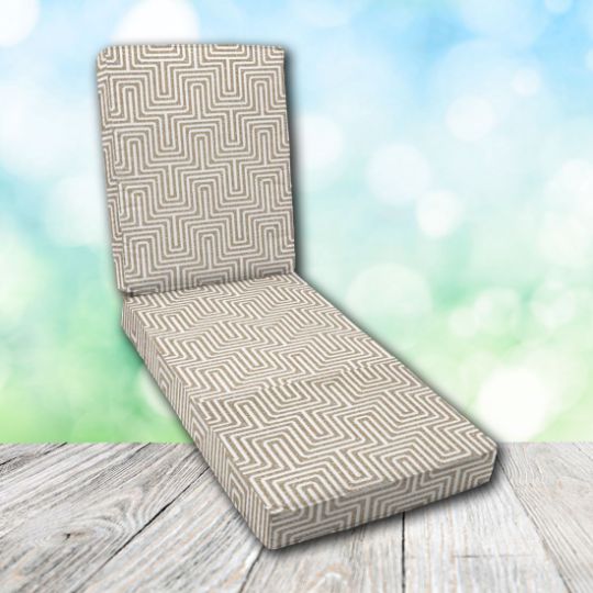 Boxed Chaise Lounge Cushion in Sunbrella Fabric by Cascadia Outdoor Cushions