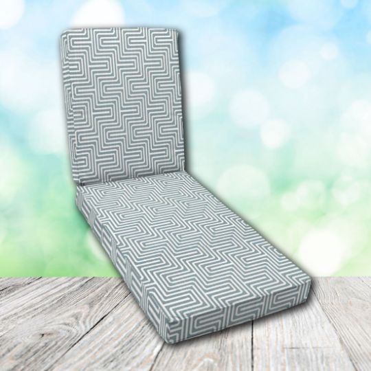 Boxed Chaise Lounge Cushion in Sunbrella Fabric by Cascadia Outdoor Cushions