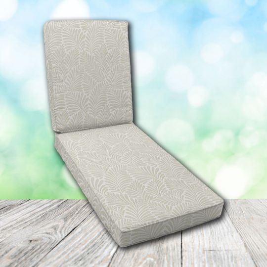 Boxed Chaise Lounge Cushion in Sunbrella Fabric by Cascadia Outdoor Cushions