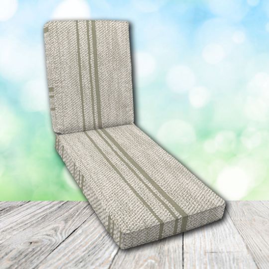 Boxed Chaise Lounge Cushion in Sunbrella Fabric by Cascadia Outdoor Cushions