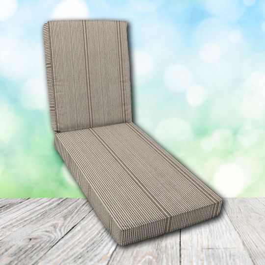 Boxed Chaise Lounge Cushion in Sunbrella Fabric by Cascadia Outdoor Cushions