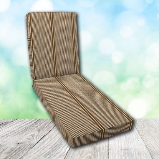 Boxed Chaise Lounge Cushion in Sunbrella Fabric by Cascadia Outdoor Cushions