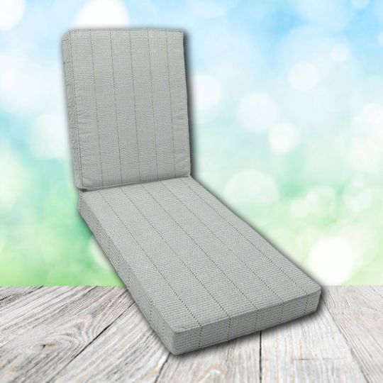 Boxed Chaise Lounge Cushion in Sunbrella Fabric by Cascadia Outdoor Cushions