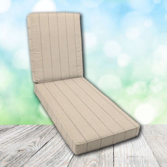 Boxed Chaise Lounge Cushion in Sunbrella Fabric by Cascadia Outdoor Cushions