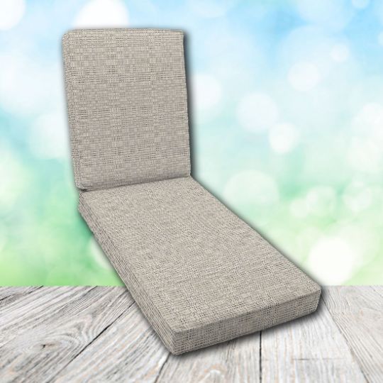 Boxed Chaise Lounge Cushion in Sunbrella Fabric by Cascadia Outdoor Cushions