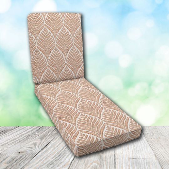 Boxed Chaise Lounge Cushion in Sunbrella Fabric by Cascadia Outdoor Cushions