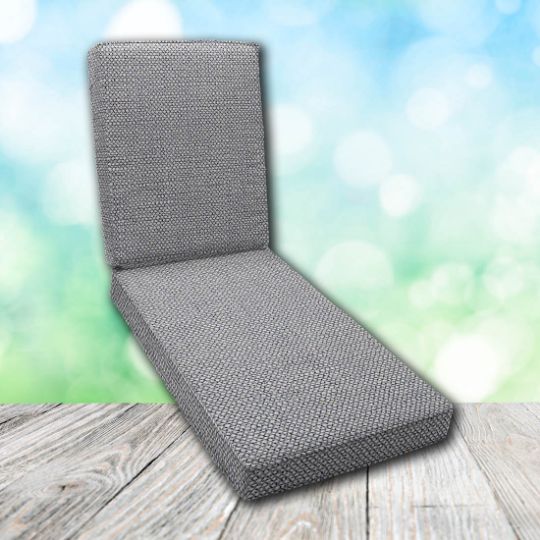 Boxed Chaise Lounge Cushion in Sunbrella Fabric by Cascadia Outdoor Cushions