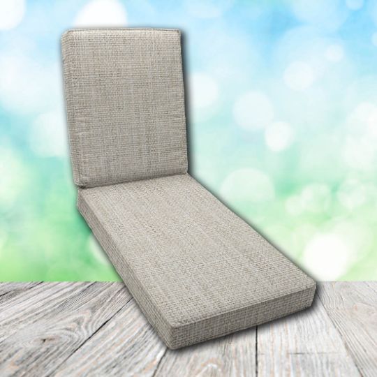 Boxed Chaise Lounge Cushion in Sunbrella Fabric by Cascadia Outdoor Cushions