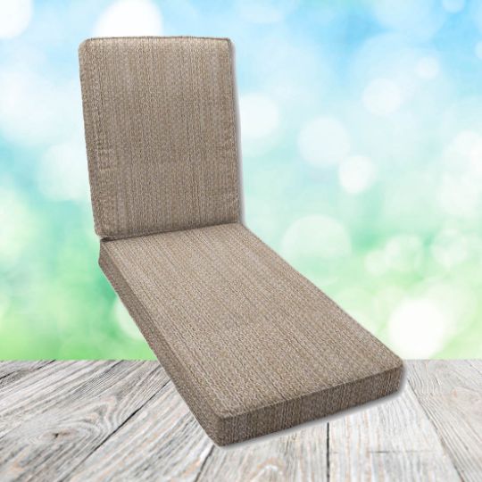 Boxed Chaise Lounge Cushion in Sunbrella Fabric by Cascadia Outdoor Cushions