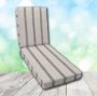Boxed Chaise Lounge Cushion in Sunbrella Fabric by Cascadia Outdoor Cushions
