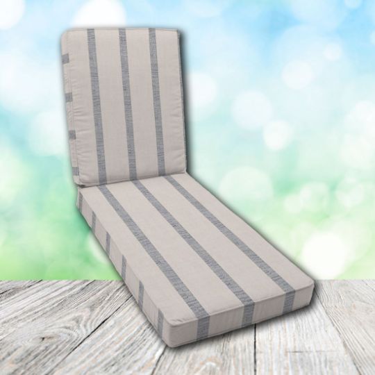 Boxed Chaise Lounge Cushion in Sunbrella Fabric by Cascadia Outdoor Cushions